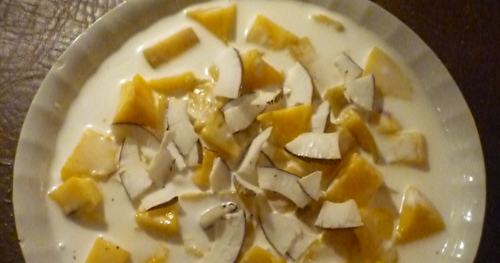 Mangue au lait de coco