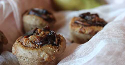 Mini-muffins banane châtaigne poires caramélisées 