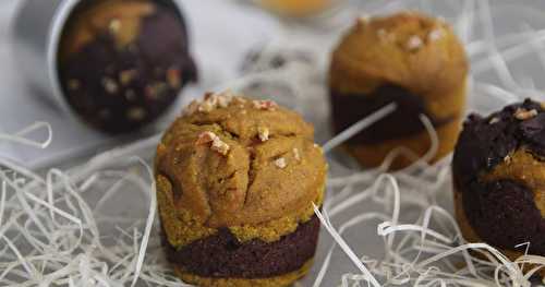 Muffins marbrés curcuma chocolat