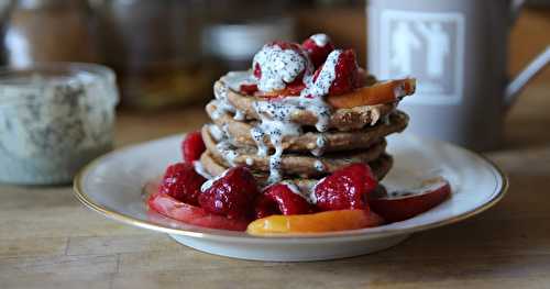 Pancakes sauce pavot-amandes