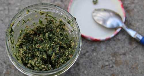 Pesto de fanes de carottes (vegan)