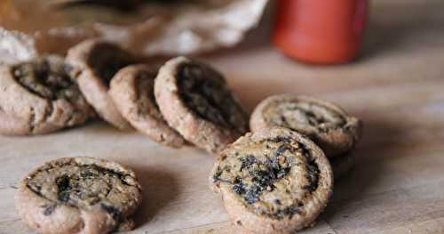 Petits sablés roulés au pesto