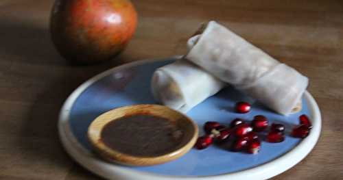 Rouleaux de printemps sucrés, sauce caramélisée