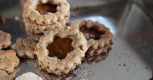 Sablés au thé noir et à la confiture d'abricots