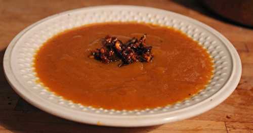 Soupe de potiron croustillante