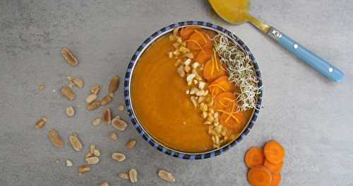 Soupe froide carottes, cacahuète et orange