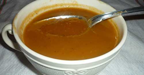 Soupe patate douce-citronnelle au lait de coco