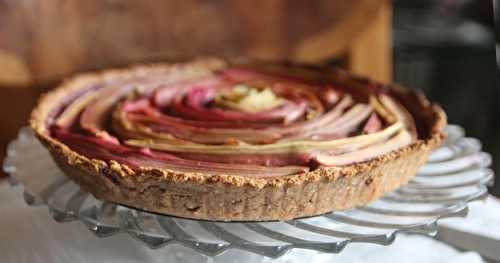 Tarte à la rhubarbe et à la framboise