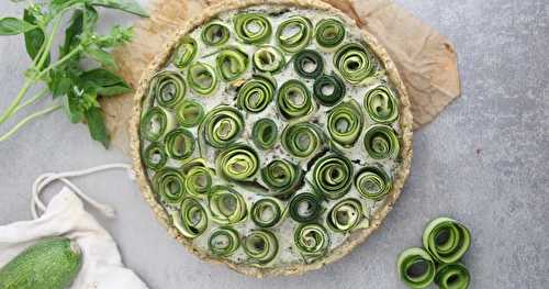 Tarte fleur courgette-basilic