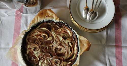 Tarte marbrée chocolat vanille