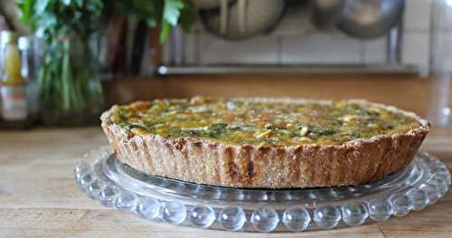 Tarte spécial restes : fanes et soupe de carottes (sans œufs et sans lactose)