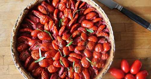 Tarte tomates, fraises parfum basilic