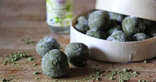 Truffes crues matcha pandan