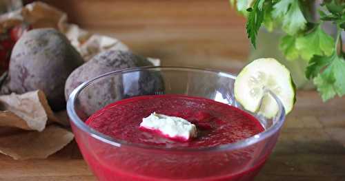 Velouté glacé de betteraves rouges