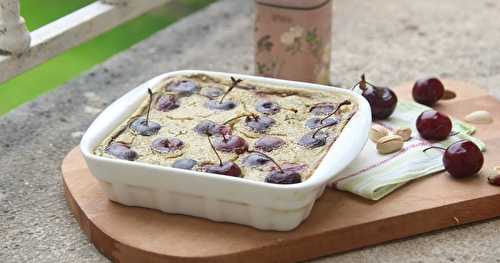 Clafoutis de cerises à la pistache (vegan)