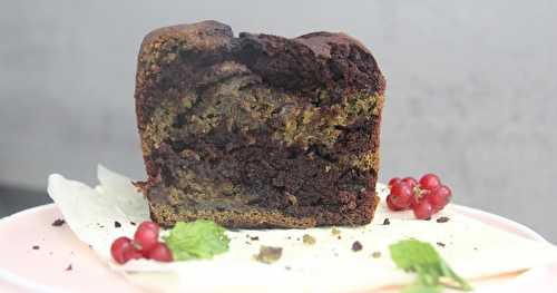 Cake marbré menthe-chocolat