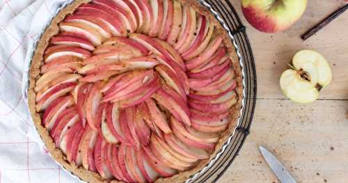 Tarte aux pommes, pâte levée au vin blanc