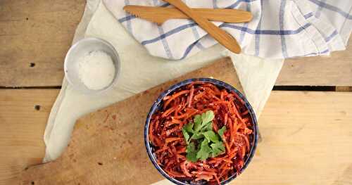 Salade betterave-carotte à la noix de coco