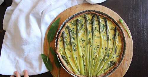 Quiche asperges et ail des ours (vegan)