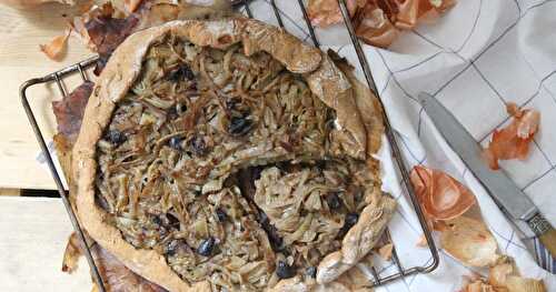 Tarte aux oignons et olives façon pissaladière