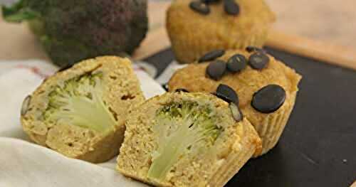 Muffins surprise au brocoli, curry et coco