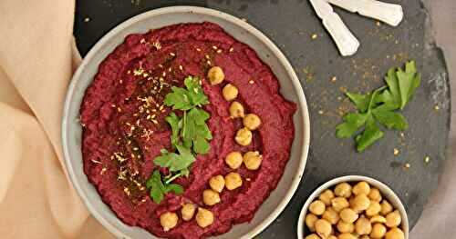 Houmous betterave-framboise