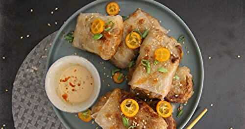 Dumpling de feuilles de riz aux légumes et tofu