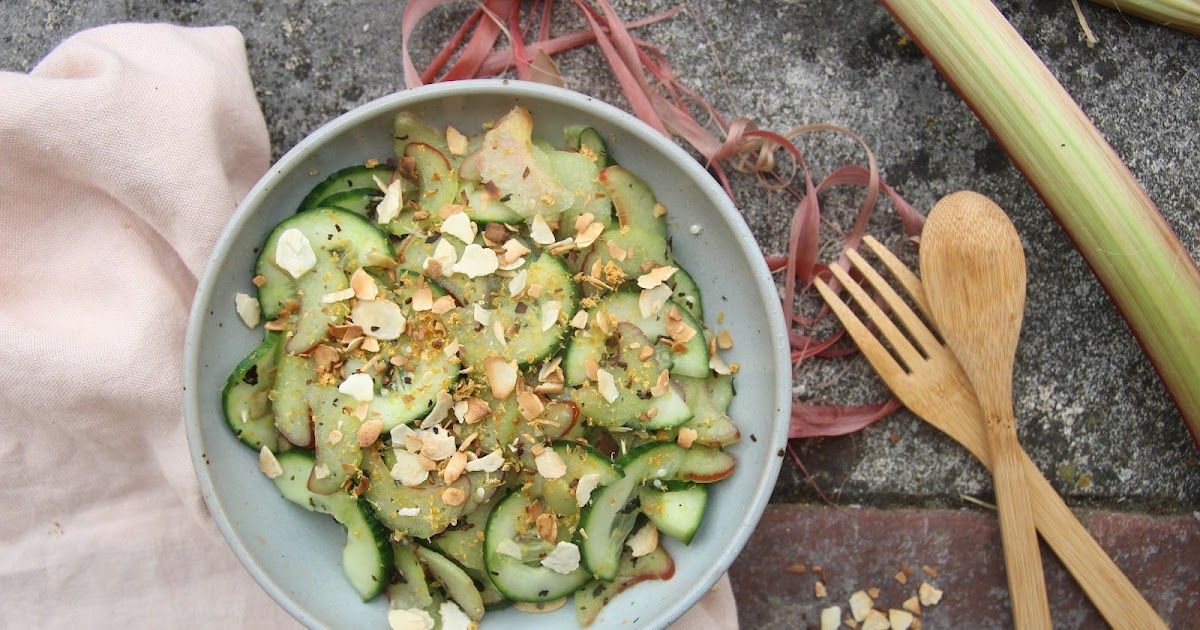 Salade concombre rhubarbe