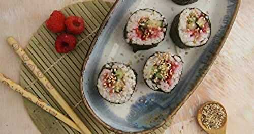 Makis concombre framboise