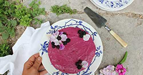 Cheesecake sans cuisson à la mûre