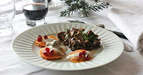 Ravioles de butternut et champignons sauce morilles