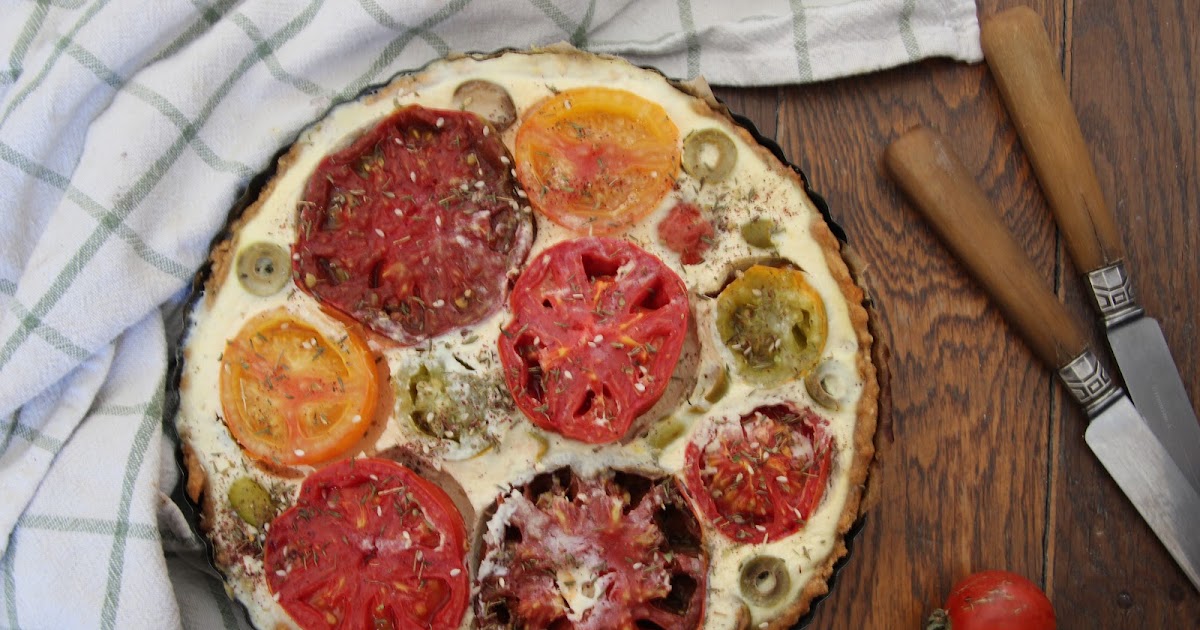 Quiche à la tomate et aux olives