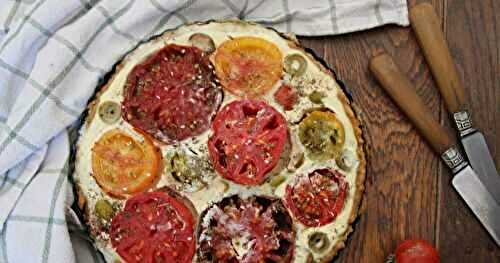 Quiche à la tomate et aux olives