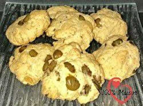 Cookies aux olives verte, parmesan et basilic.