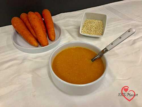 Crème de carottes au Quinoa.