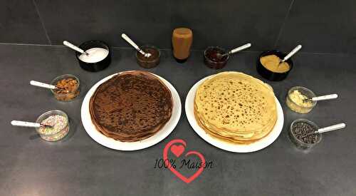 Crêpes nature et chocolat.