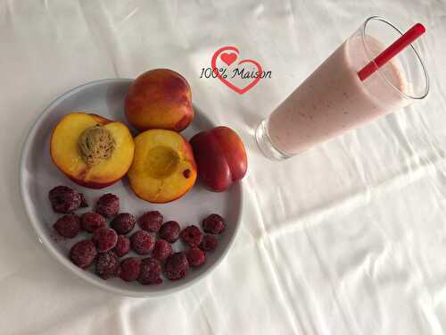 Milk-shake à la Nectarine et Framboises