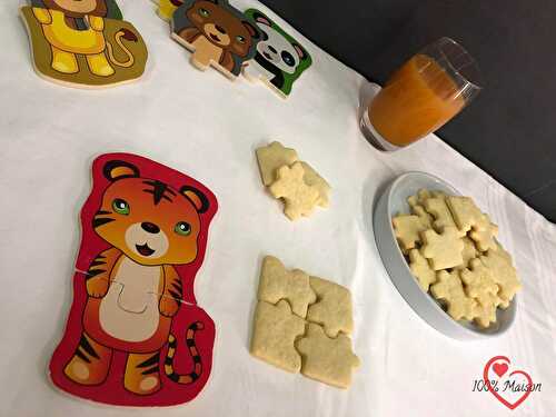 Petit beurre en forme de pièce de puzzle
