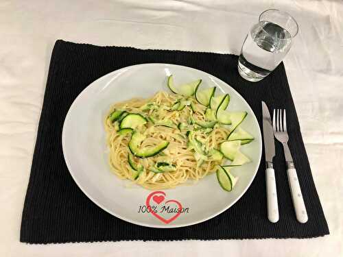 Spaghettis aux Courgettes et  à la Crème