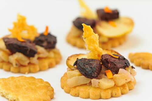Galettes sucrées-salées : pomme-boudin noir