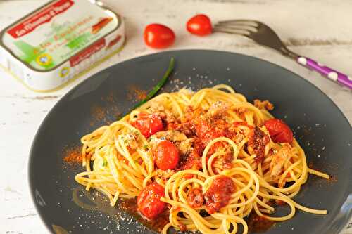 Les idées-minutes Spaghettis aux sardines Les Mouettes d'Arvor