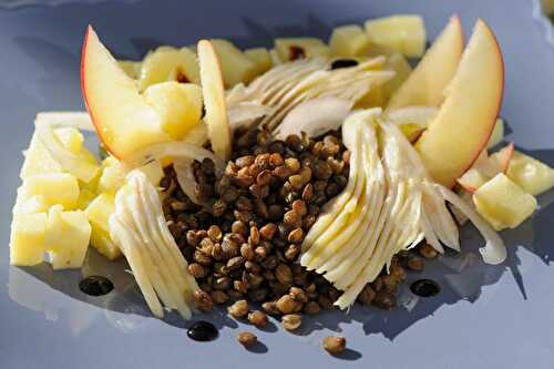 Salade d'aile de raie aux lentilles