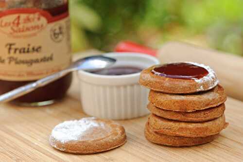 Sablés de sarrasin à la confiture de fraises Les 4 Saisons