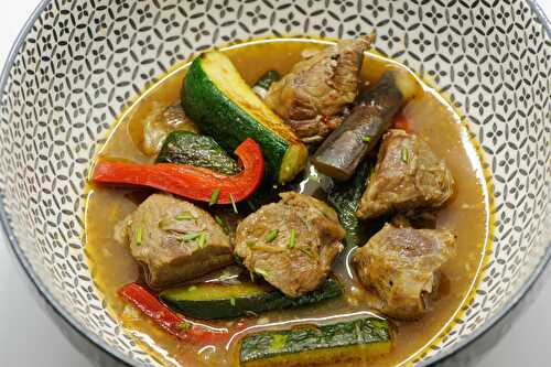 Tajine d'agneau aux légumes d'été