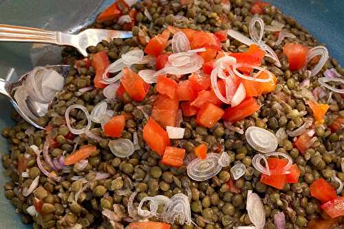 Salade de lentilles aux échalotes