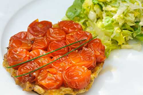 Tatin de tomates cerises sans sucre