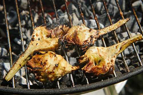 Artichauts poivrades grillés au barbecue