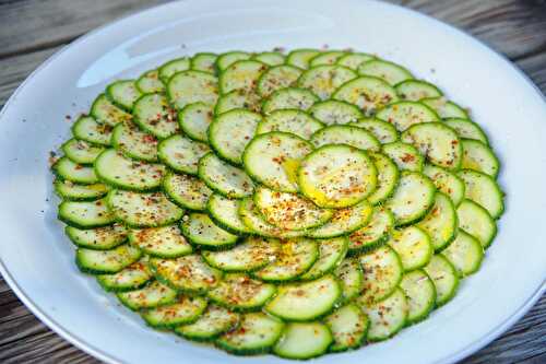 Le mois de la courgette Carpaccio de courgettes