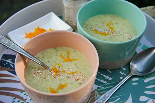 Soupette de courgette, orange et Madame Loïk