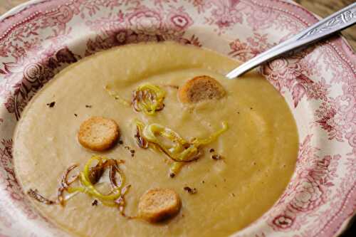 Soupe gourmande aux poireaux